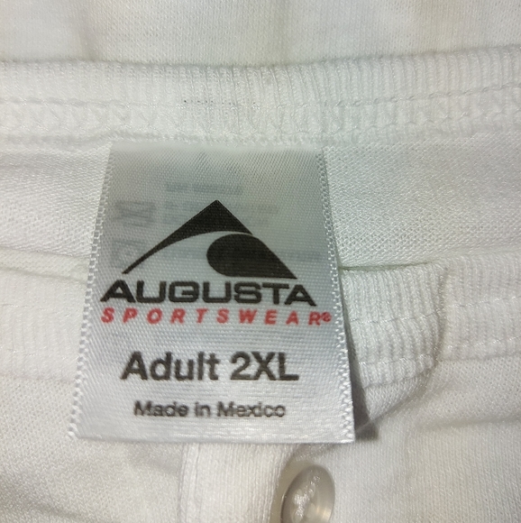 NWOT Augusta Sportswear White Henley Shirt Sleeve 2X - Picture 2 of 5